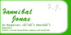 hannibal jonas business card